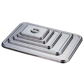 AG 18-8 Stainless Steel Square Bat Lid, 12.9 x 10.1 inches (327 x 257 mm), Pack of 12