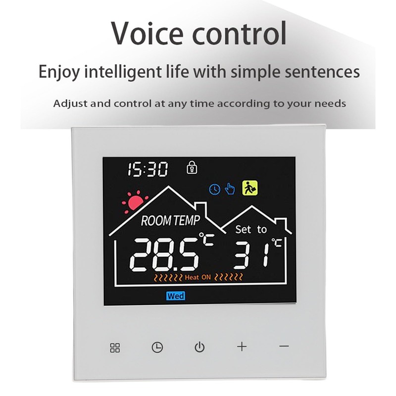 Luocute Smart Thermostat, Touchscreen Programmable LCD Color Display Energy Saving