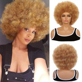 FYIMUYI Afro Wig - Soft 70s For Women Soft Afro Wigs Large Bouncy and Natural Looking Full Wigs for Daily Party Cosplay Costume Halloweeen Afro Wig For Daily Party Use ﻿（27/30#）