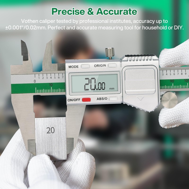 Digital Vernier Caliper IP54 Waterproof Professional Steel Micrometer 150mm/6" Metal