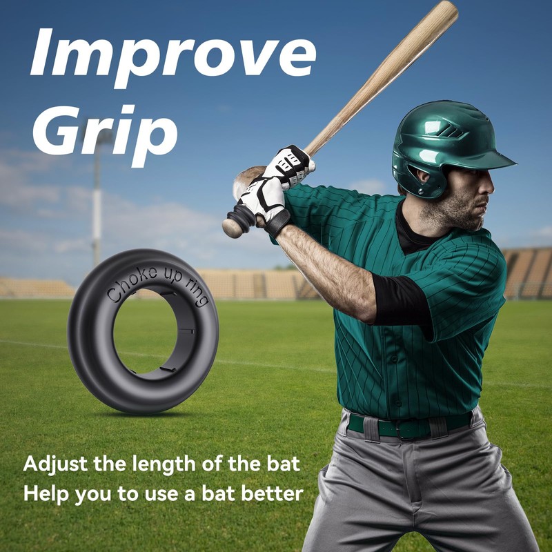 MIPREZT 5 Packs Baseball Bat Grip Choke Up Rings Choke