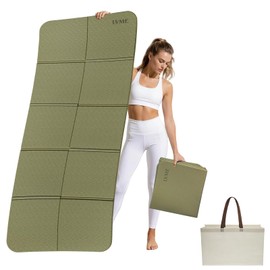 LVME Foldable Yoga Mat,（75"x31.5"）Extra Large Travel Mat