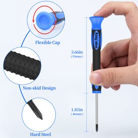 Upgraded Eyeglass Repair Kit, Eye Glasses Repairing Tools with Precision Screwdriver Set, Various Screws, Nose Pads, Temple Tips Sleeve Retainer Strap, Tweezer for Sunglass, Spectacles, Electronic