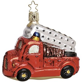 Inge-Glas Christmas Tree Ornaments Fire Engine – Ta Tü Ta Ta
