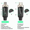 UHF Wireless XLR Transmitter and Receiver with 48V Phantom Power,Rechargeable