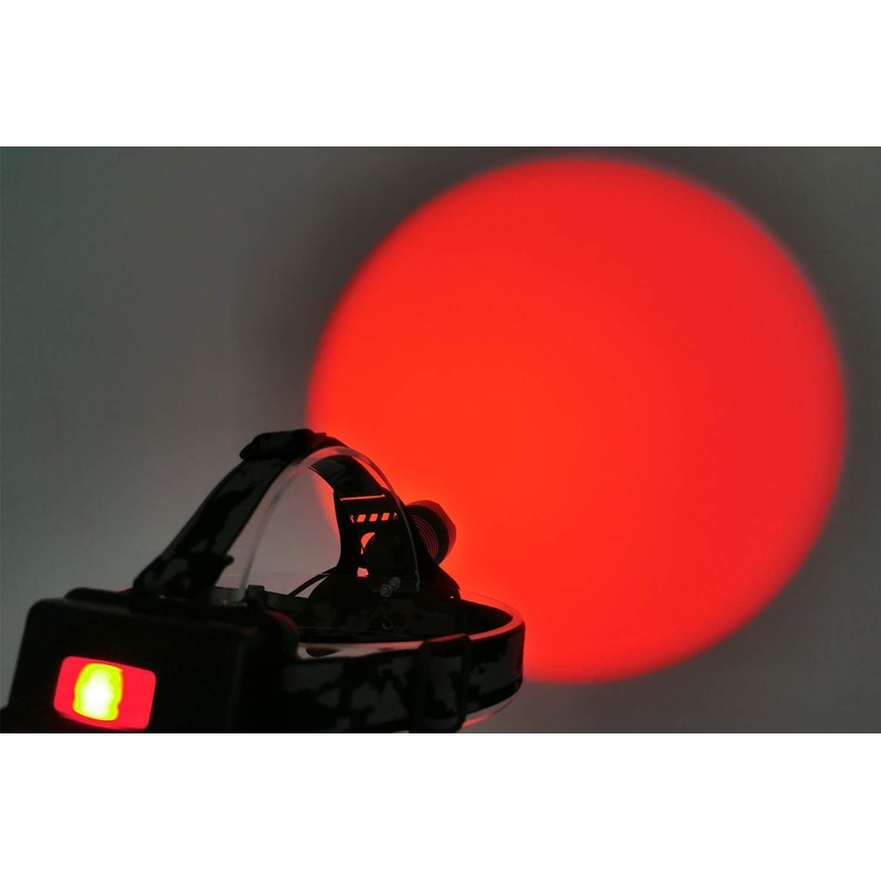 Tactical LED Headlamp Flashlight Waterproof Zoomable Headlight 3 Colors Exchange