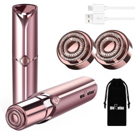 gurelax Facial Hair Removal for Women, Electric Painless Rechargeable Facial Hair Remove