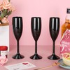 Domensi 60 Pack Black Acrylic Champagne Flutes Bulk 6 oz
