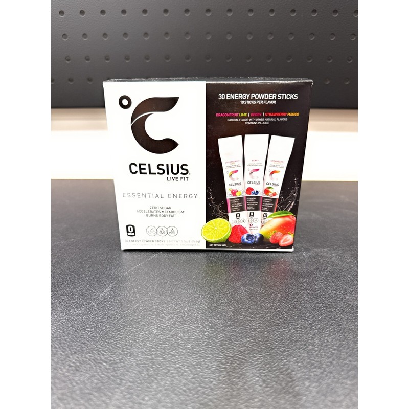 Celsius Essential Energy, Zero Sugar, Assorted Flavors, 30 Energy Powder