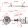 Heschen Pneumatic Slim Air Cylinder, MAL 32-150, PT1/8" Port, 32mm