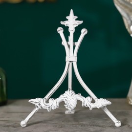 Wenbery Plate Stand White 9.5" H Plate Holder For Display Stand White Book Stand