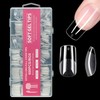 Gaivek 600 Pcs Medium Square Nail Tips, Full Cover Gel