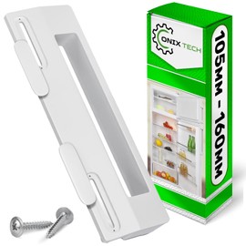 Universal Fridge Door Handles and Freezer Has Holes for Mounting from 105 mm to 160 mm - Set Includes 2 Caps and 2 Screws - Warranty 5 Years - ONIX TECH
