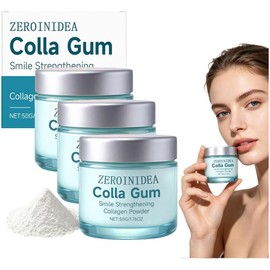 3Pc Colágeno en polvo para dientes,Polvo de Colágeno para Encías,Para El Cuidado Bucal Fortalecedor,Limpia Mancha Suavemente,Oral Care Powders with Collagen,ideal para Repara Esmalte y Cuida Encías. (3PCS) Pack de 3, Fortalece Encías, Blanqueamiento Denta