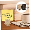 Operitacx 2Pcs Wooden Picture Holder Clip Rustic Table Number Stands