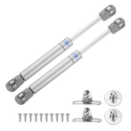 sourcing map 8 Inch 80N/18lb Gas Shock Strut Lift Support, Gas Spring for RV, Bed Floor, Hatch Door, TV Cabinet, Box Lid (Silver, Set of 6)