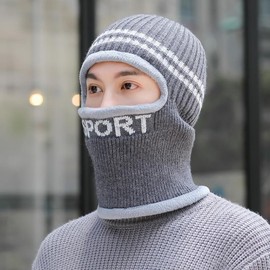 One-piece Thermal Fleece Winter Balaclava for Motorcycle & Skiing lf3691 Free Size/Black 10ea