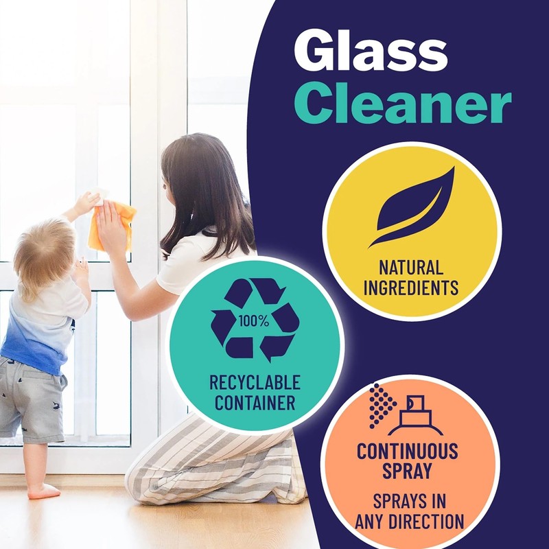 Goodbye Naturally! Glass Cleaner, Safe and Effective Natural Glass Cleaner,