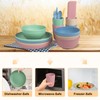Idealic 28-piece Wheat Straw Dinnerware Set for 4, Microwavable Dishes