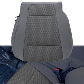 NLQR Front Driver and Passenger Side Bottom Replacement Seat Covers Cloth Gray Compatible with Ford F250 2017 2018 2019 2020 2021