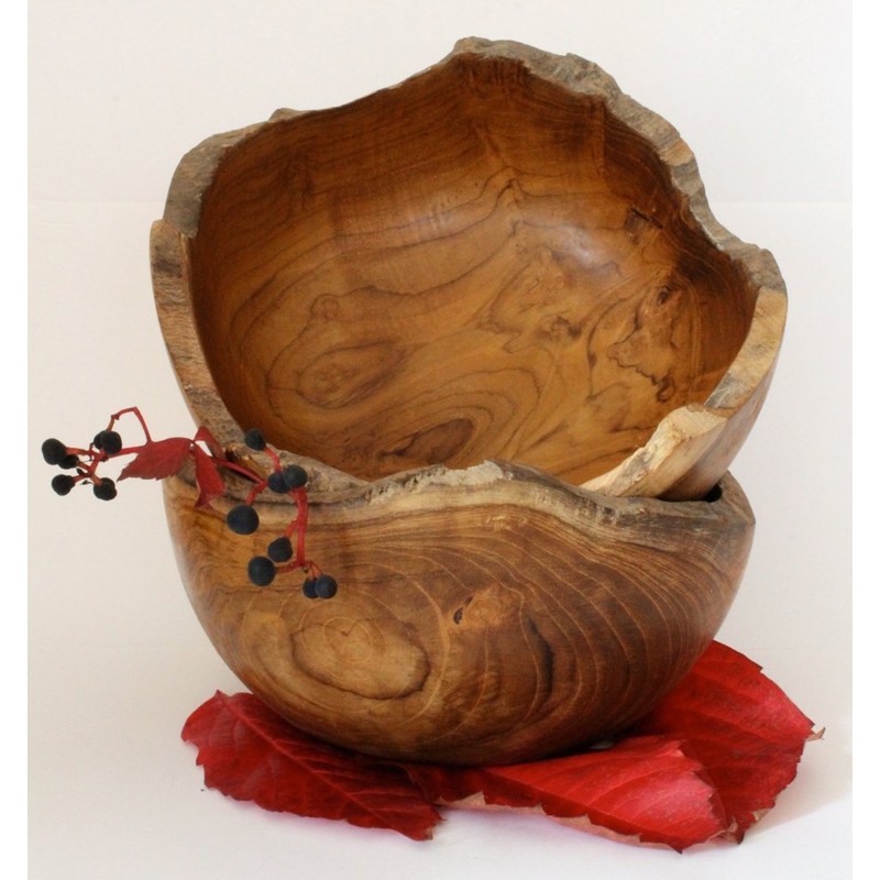 Windalf Namia Rustic Teak Bowl Diameter 20 cm Natural Fruit