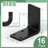 Memrita L Brackets for Wooden Furniture,16 Pcs 2.4''x2.4''x1.2'' Corner Braces,11-ga