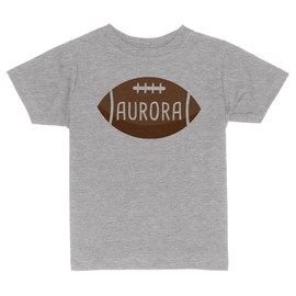 Football Aurora Toddler Kids T-Shirt 3T Heather Grey