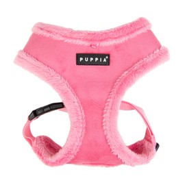 Puppia Dog Harness for Small and Medium Dogs - Terry Harness A - Adjustable and Comfortable, Pink, L