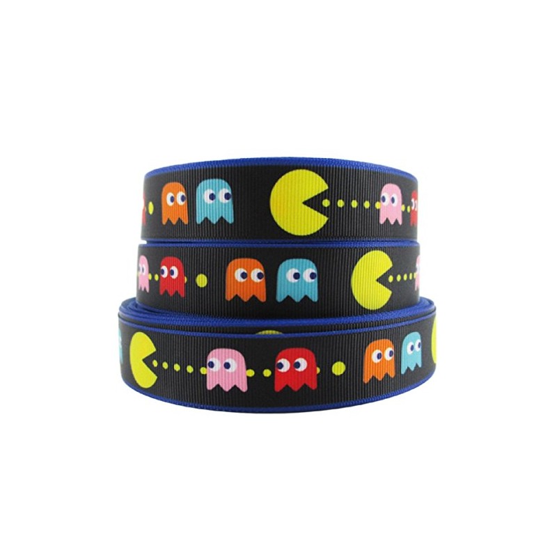 Classic Arcade Game 1 Inch Wide Repeat Ribbon (1 Yard)