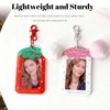 Strawberry Photocard Holder Keychain - Acrylic Photo Protector with Clear