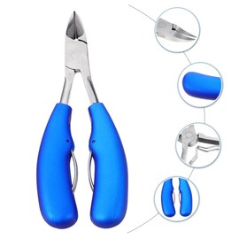 IWOWHERO Portable Surgical Grade Stainless Steel Toenail Clippers with Curved Design for Precision Trimming for Thick Nails and Toenails Ergonomic Manicure Tool