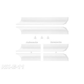 MARBET DESIGN Stucco Moulding Moulding XPS Polystyrene White - Ceiling Moulding Strip E-11 (Indoor and Outdoor Corner E-11)