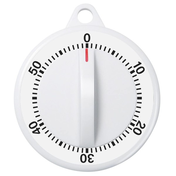 Doritech Dial Timer Analog Timer for Study Analog Rotating Timer Kitchen Magnet White Small