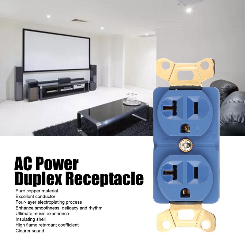Monosaudio Duplex Receptacle AC Pure Copper Duplex 24K Golded Plated