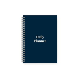 Daily Planner – A5 size with 100 undated pages of thick 100gsm paper, sturdy 450gsm board covers and bound with Double Strength Chrome Wire - Ideal Daily Planner - Perfect For Home/Study or Office Use