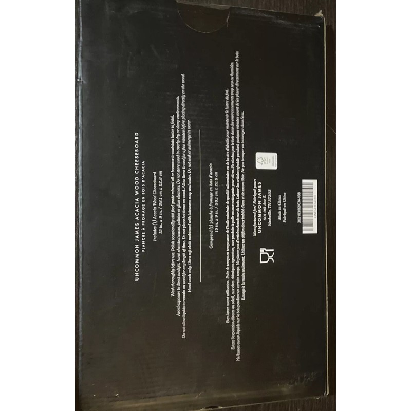 Uncommon James 15” Acacia Wood Cheeseboard/Ch
