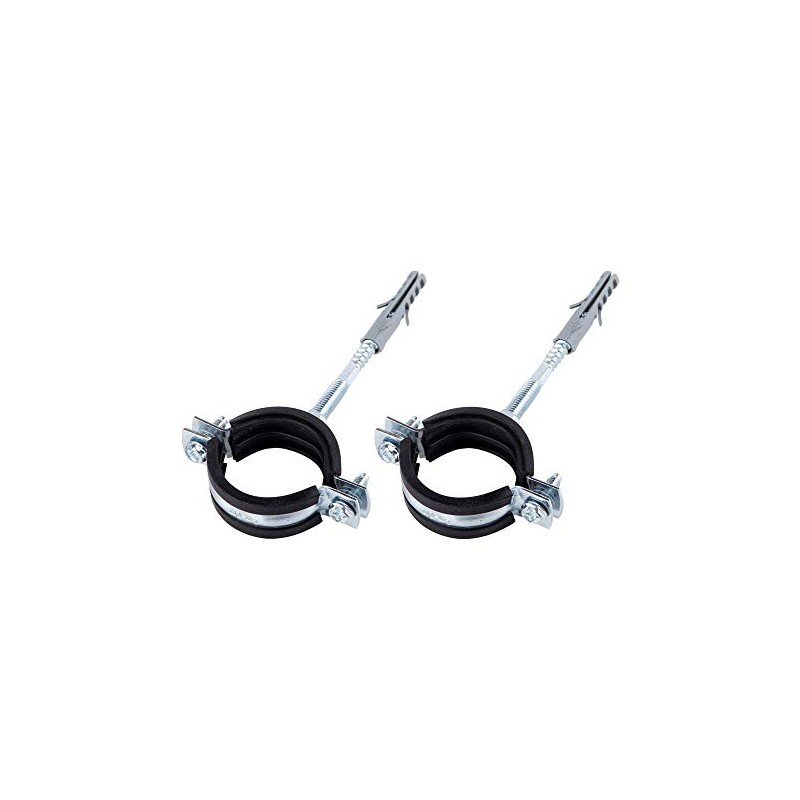 (Pack of 2) Anti Vibration Single Tube Metal Rubber Lined