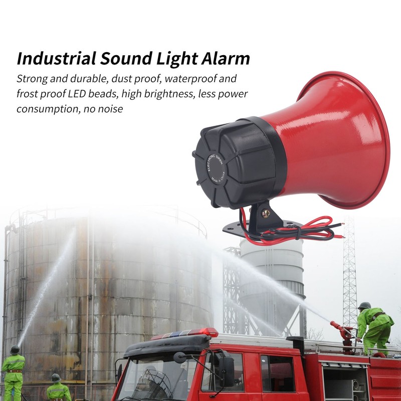 Industrial Alarm Security Siren 120dB 30W Emergency Warning Horn ABS