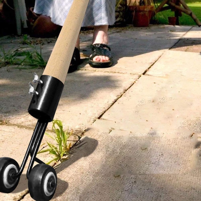 tooloflife Adjustable Manual Weeder with Wheel for Moss and Weeds