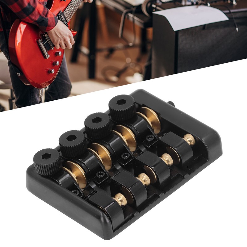 4 String Headless Electric Bass Bridge Zinc Alloy Brass Bridge