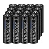 Palowextra Rechargeable AA Batteries, 16 Pack 1.2V Ni-MH 3000mAh High