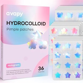 Pimple Patches Blue Pink Star Butterfly Flower 12MM 36PCS Hologram