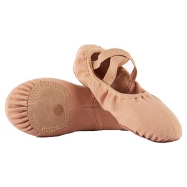 Phineein - Zapatos de ballet elásticos para niños y niños, Marrón, 24 cm