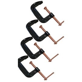 Heavy Duty C-Clamp Industrial Grade Copper Plated C Clamps (4-Pack) (8" CLAMPS)