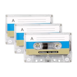 Luckious 3Pcs Blank Cassette Tapes - Standard 60 Minutes Magnetic Audio Tape for Blank Tape Players, 2301-27A