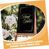 NOLITOY 1set Elegant Double Sided Table Numbers Cards Black Gold