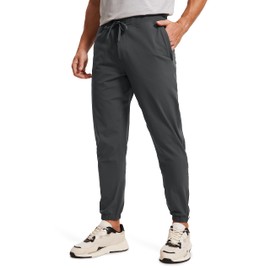 CRZ YOGA Mens 4-Way Stretch Golf Joggers with Pockets 32" - Track Gym Athletic Workout Hiking Pants Ink Gray X-Large