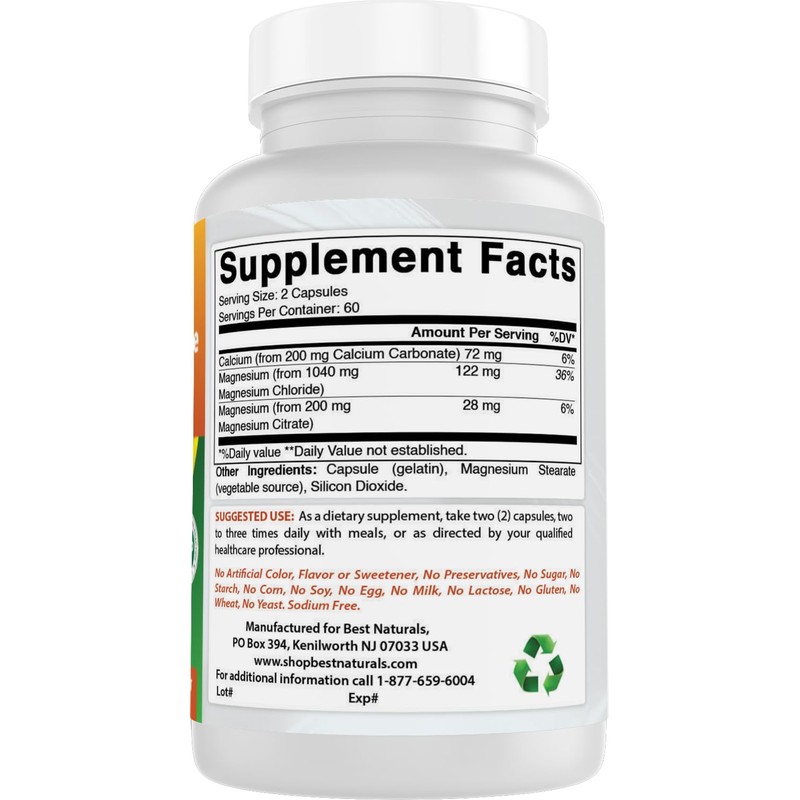 Best Naturals Magnesium Chloride (Cloruro De Magnesio) Complex 1440 mg