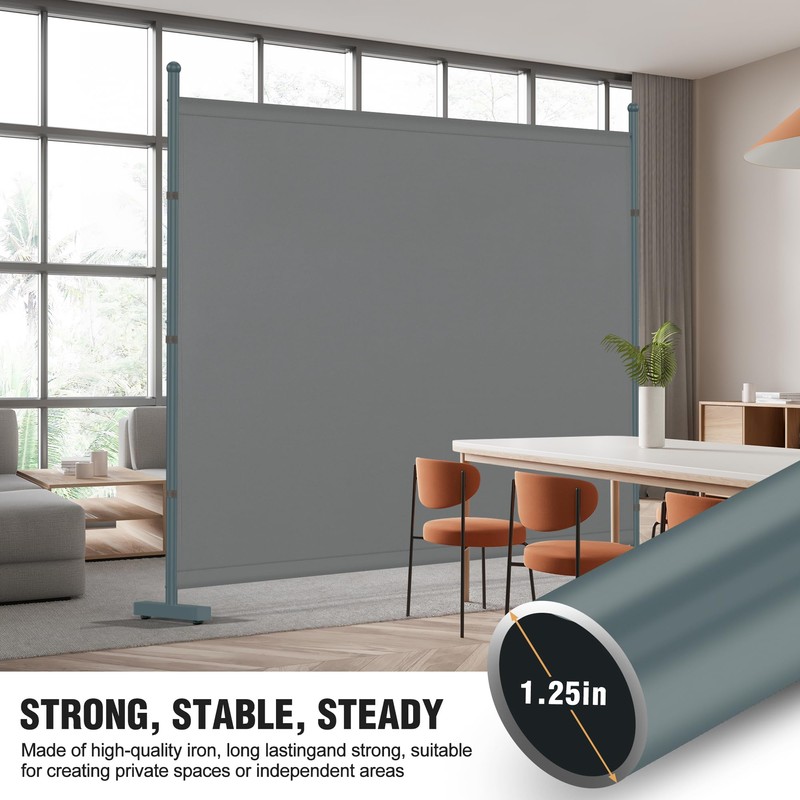 Room Divider Single Panel, 6FT Large Privacy Screen for Room