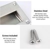 Gasea 2 Packs Flush Recessed Pulls Handles, 5" x 3-1/4"